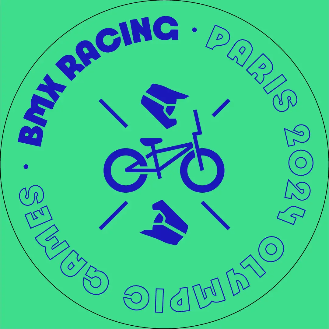 paris 2024 bmx racing icon graphic