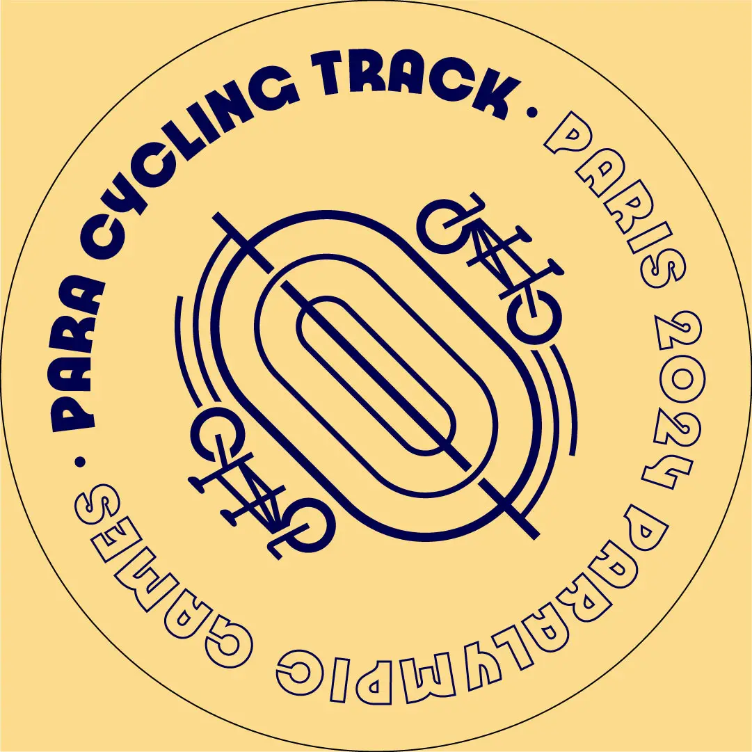 paris 2024 track paracycling icon graphic