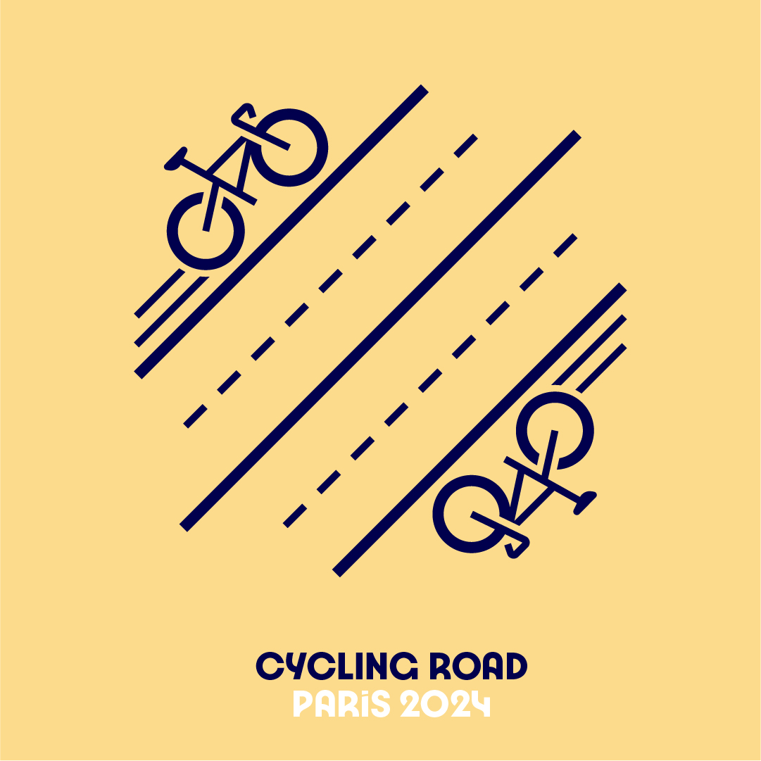paris 2024 visuals pictogrammes cycling road 1 1 1